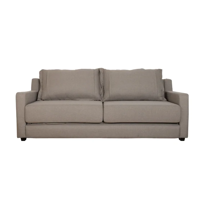 Sofá Cama Natal 210cm - Beige en Beige – Asiento: Espuma D23 Soft, sintas elásticas – Almohadones: fibra de silic - Sillones y sofás, Uruguay | Berna home