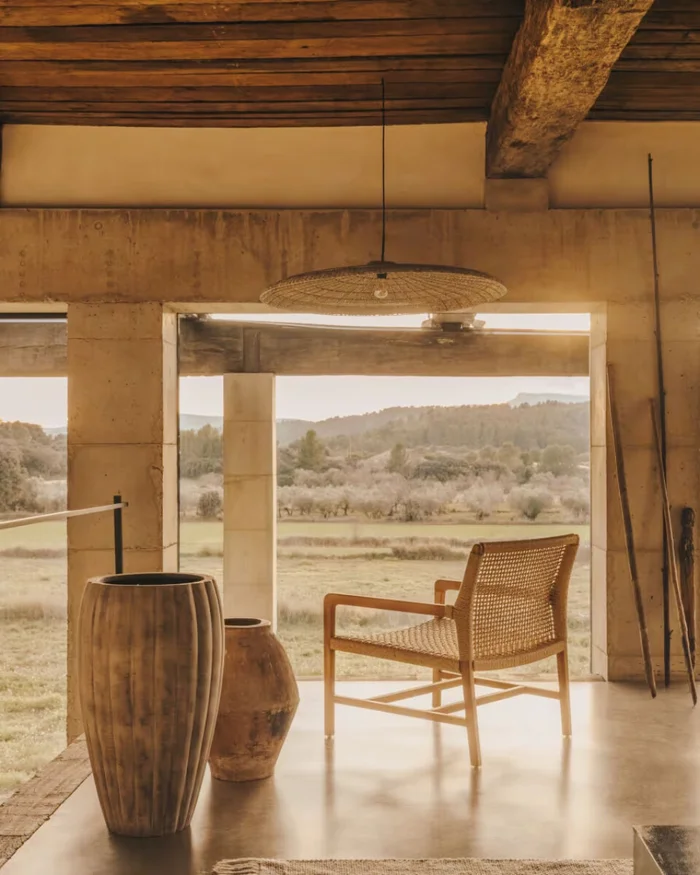 Pantalla para lámpara de techo Cruilles de fibras naturales con acabado natural Ø 100 cm en Madera natural - Lámparas colgantes, Uruguay | Kavehome, vista 2