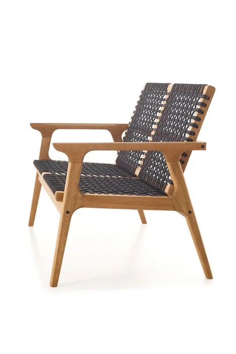 SOFA TRACO 2 LUGARES CUERDA NEGRA 119x72x83CM JATOBA - Muebles para el exterior, Uruguay | Vinibel, vista 3