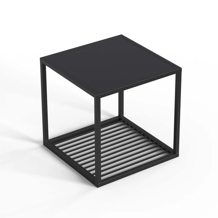 Mesa Lateral Metal Negro Olivia en Negro - Mesas de living, Uruguay | Divino, vista 4
