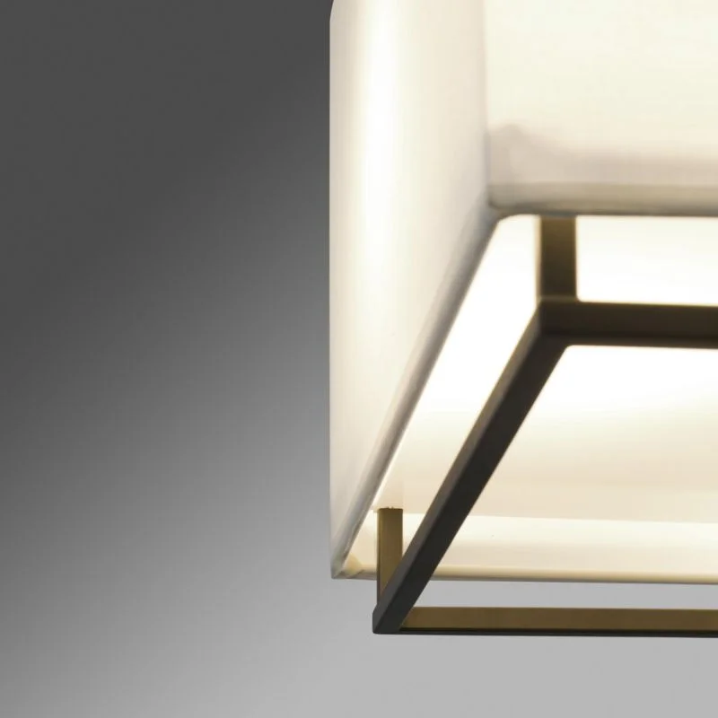 Colgante rectangular blanca con armazón en Blanco - Lámparas colgantes, Uruguay | La Perla, vista 5