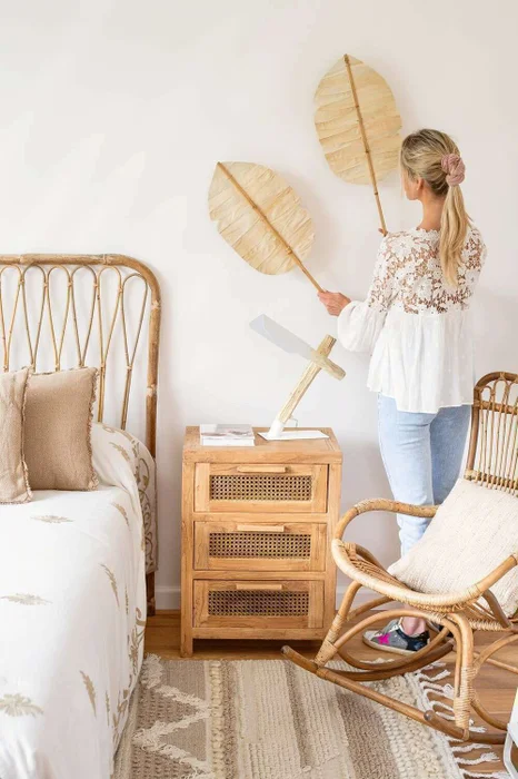 PALMA PARA PARED - BAMBOO Y FIBRAS en Madera natural - Decoración de pared, Uruguay | La Iberica, vista 2