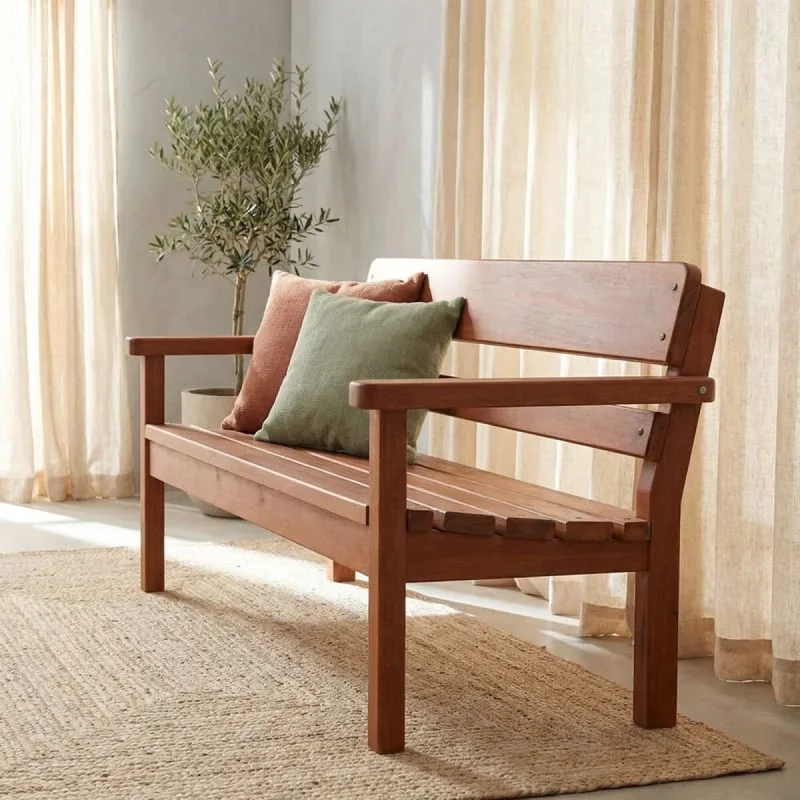 Sillon recto de 2 cuerpos — Serra Amoblamientos en Madera natural - Muebles para el exterior, Uruguay | Serra Amoblamientos, vista 5