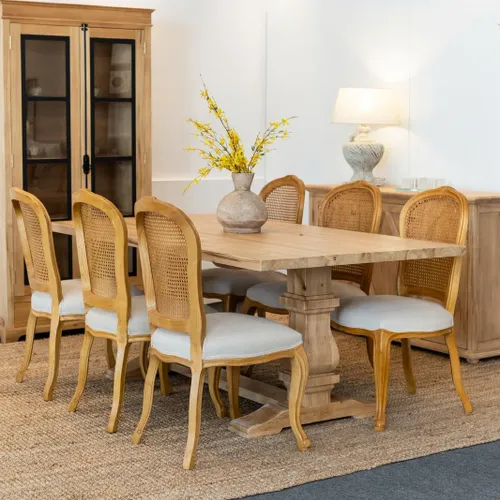 Juego De Comedor Martina en Madera natural - Mesas de comedor, Uruguay | Marvic