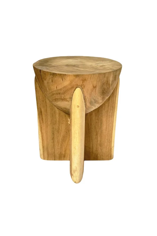BANCO ZARAH 35DIAMx45CM H en Madera natural - Butacas, banquetas y puffs, Uruguay | Vinibel, vista 3