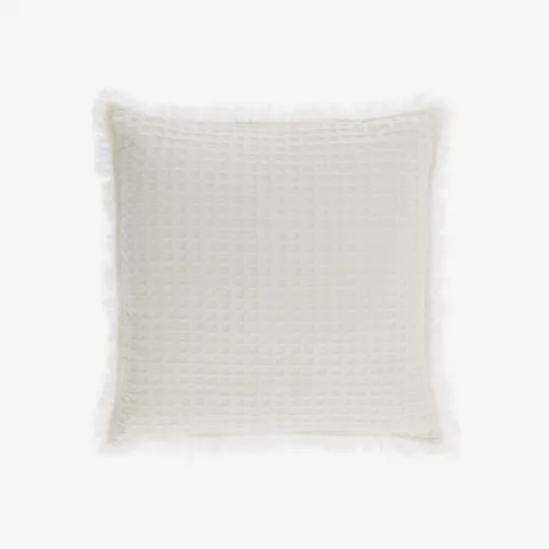 Almohadón Shallow 100% algodón - blanco de 45 x 45 cm en Blanco - Textiles, Uruguay | Kavehome