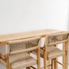 Banqueta en teca y fibra loom en Beige - Butacas, banquetas y puffs, Uruguay | Entrecasa, vista 7 de 8