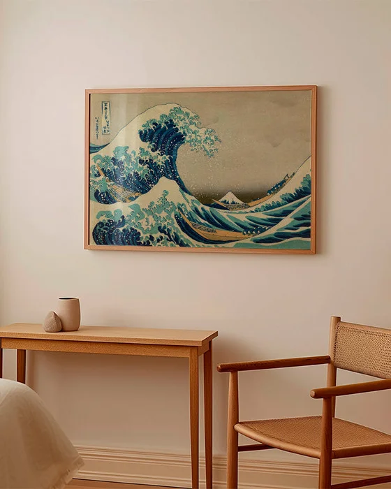 Hokusai - La gran ola de Kanagawa en Multicolor - Láminas, Uruguay | La Cuadrería, vista 2