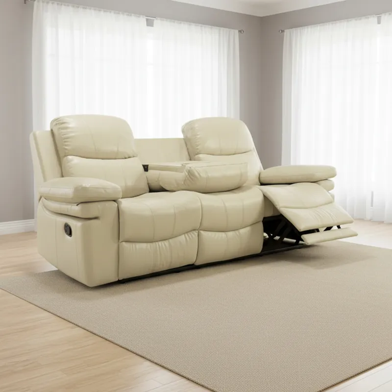 Sillón Reclinable 3 Cuerpos Pu Natural-beige Mr2138 Cream en CREAM - Sillones y sofás, Uruguay | Divino
