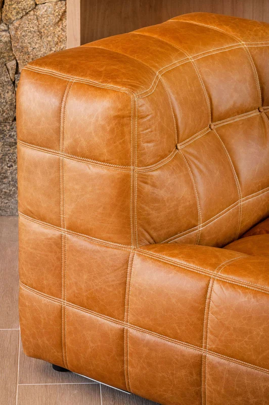 BUTACA COLUMBIA - CUERO ITALIANO CARAMELO en Marrón - Sillones y sofás, Uruguay | La Iberica, vista 33