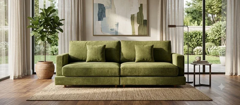 Sofa Dublin 3 Cuerpos (250 cm) EASY CLEAN – 2 Módulos - Verde en Verde - Sillones y sofás, Uruguay | Berna Home, vista 3