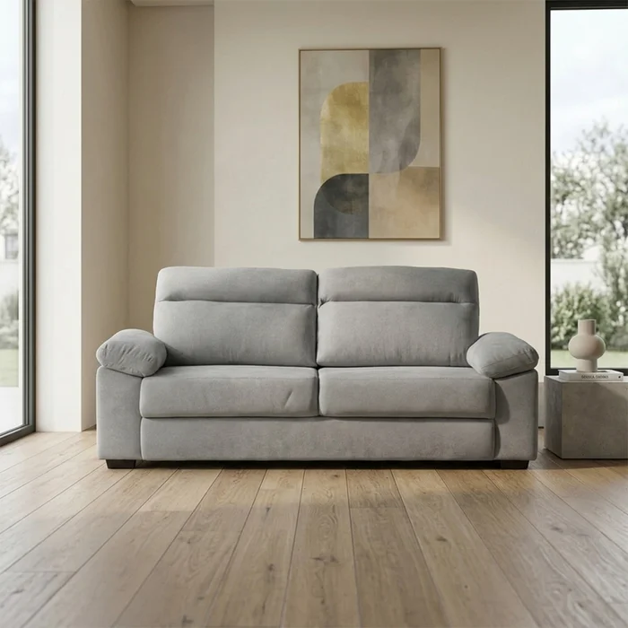 Sofá Owen - Tela Microfibra - 3 cuerpos - 12073 (Greige) en Beige - Sillones y sofás, Uruguay | NYR, vista 2