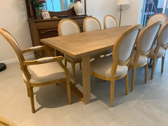 Mesa de comedor rectangular en Madera natural - Mesas de living, Uruguay | FMB