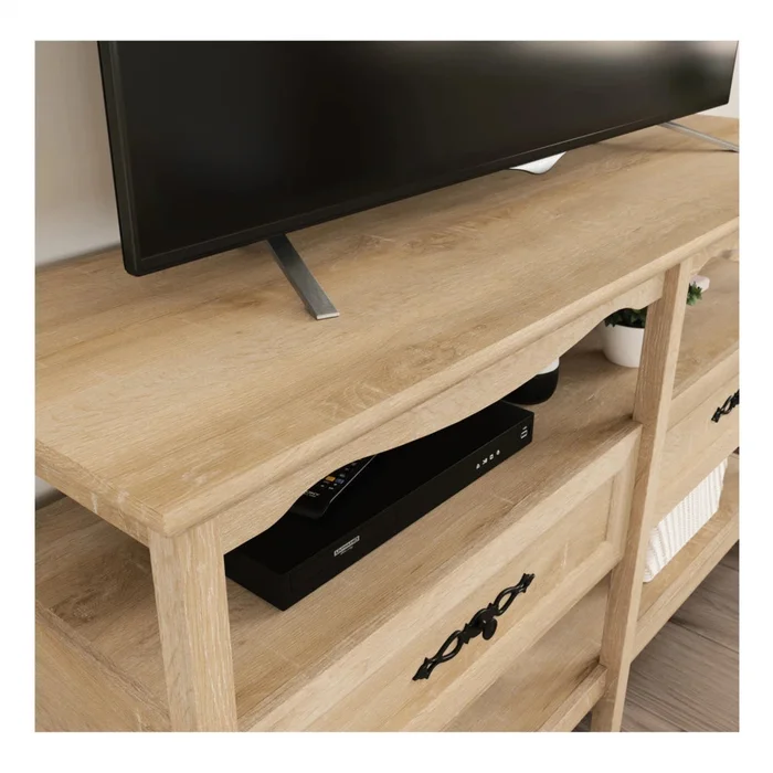 Mueble para TV de madera tradicional - Sauder - Linea Adaline Café en Madera natural - Muebles para TV, Uruguay | Ecowood, vista 4