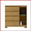 Comoda 4 cajones + puerta – Vega CO 028 en Marrón - Cómodas, Uruguay | Punto Unión, vista 3 de 9