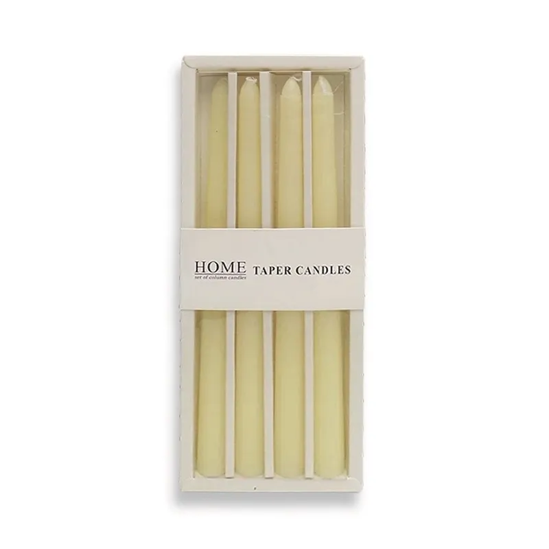 SET 4 VELAS 25CM BLANCO en Blanco - Velas y Portavelas, Uruguay | Decohogar
