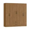 Armario Ropero Placard de 6 Puertas Línea Plus con 2 Cajones y Perchero Horizontal - MDP - Freijo en Madera natural - Roperos y placares, Uruguay | Mulata, vista 2 de 10