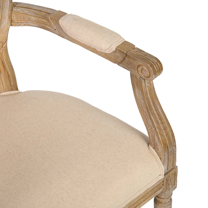 Butaca Madera-y-tela Natural-beige Estilo Luis Xv en Madera natural - Sillas, Uruguay | Divino, vista 7