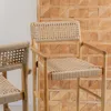 Banqueta en teca y fibra loom en Beige - Butacas, banquetas y puffs, Uruguay | Entrecasa, vista 4 de 8