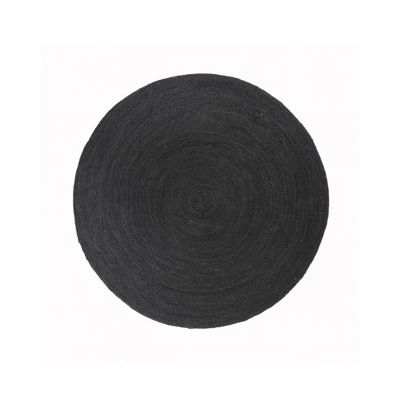 ALFOMBRA YUTE REDONDA NEGRA en Negro - Muebles, Uruguay | Masinfinito Casa