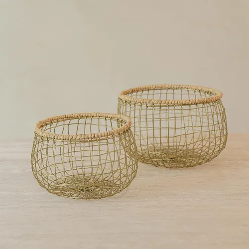 Set canastos borde yute en Dorado - Canastos, Uruguay | De Arcos