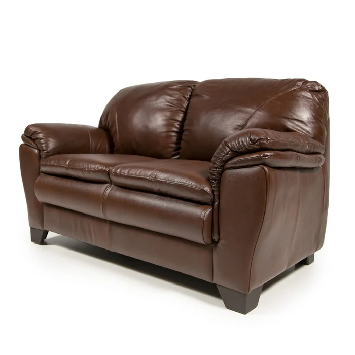 Sofá Arezzo - Cuero Básico - 2 cuerpos - New Brown en Marrón - Sillones y sofás, Uruguay | NYR