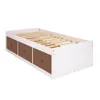Cama 1 plaza con cajones Linea Naturale - Blanco/Roble en Multicolor - Dormitorio, Uruguay | La Cueva Muebles, vista 1 de 2