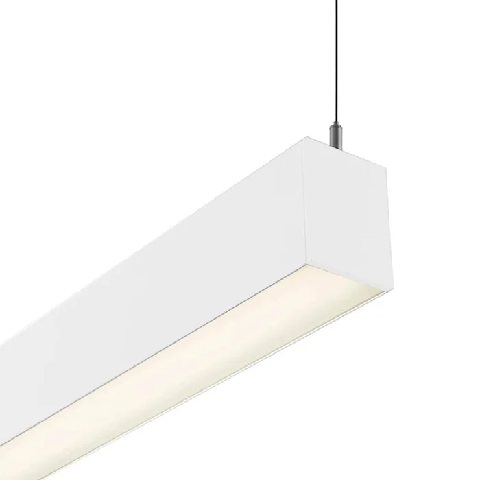 Luminaria Lineal LED 72W Blanco Luz Cálida 240cm en Blanco - Lámparas colgantes, Uruguay | Serlux