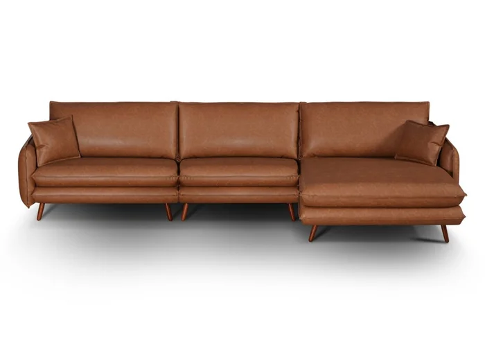 Sofa con Chaise LISBOA en Marrón - Sillones y sofás, Uruguay | Finkel