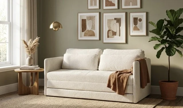 Sofa cama Renata en Beige - Sillones y sofás, Uruguay | New York Home, vista 3