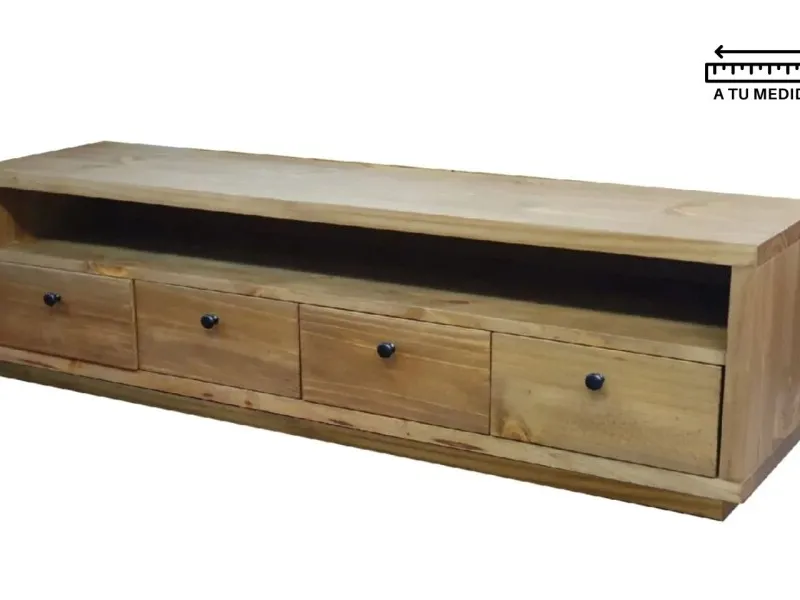 Rack LÍNEA DE CAMPO 1.40m en Madera natural - Muebles para TV, Uruguay | Finkel