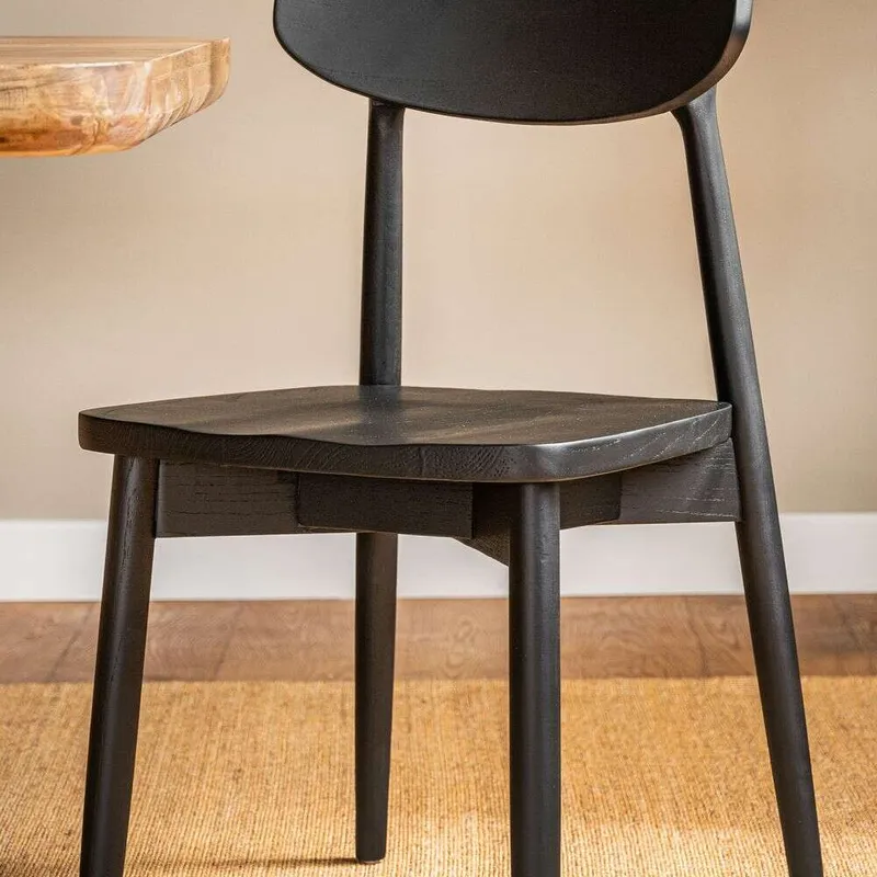SILLA MICK - OLMO NEGRA en Negro - Sillas, Uruguay | La Iberica