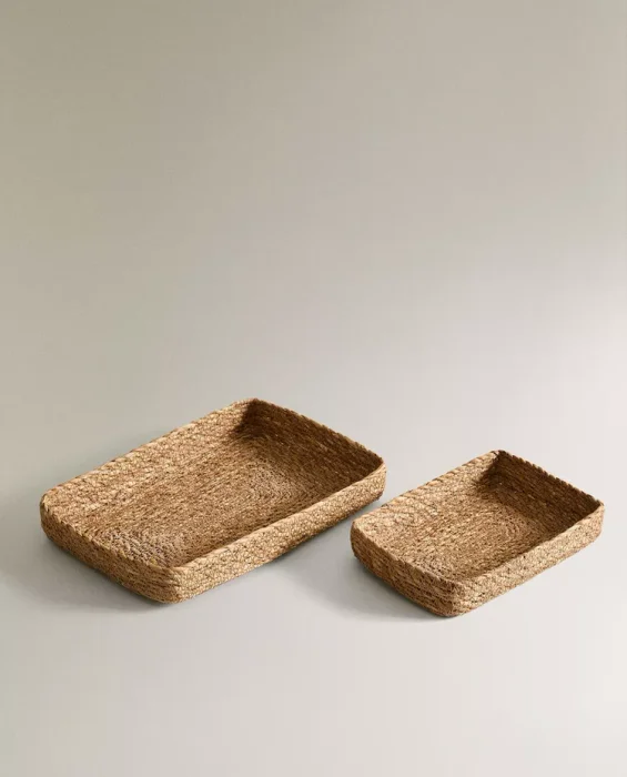 CESTA BANDEJA SEAGRASS en Marrón - Canastos, Uruguay | Zara Home, vista 3