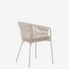 Silla Yanet de cuerda sintética crudo y patas de acero galvanizado en Blanco - Sillas, Uruguay | Kavehome, vista 9 de 10