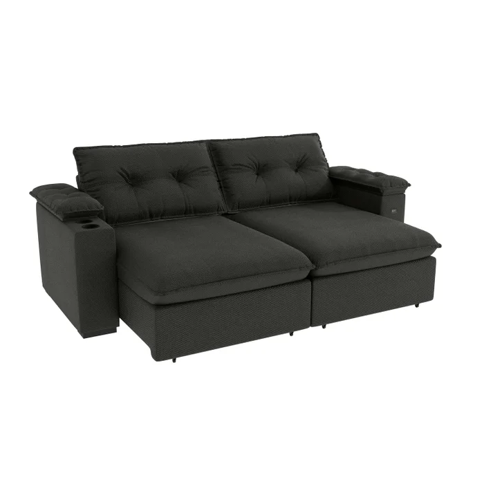 Sofa Zandon 260CM - Retractil/Reclinable en Lino Arena A085 - Sillones y sofás, Uruguay | Balton, vista 29