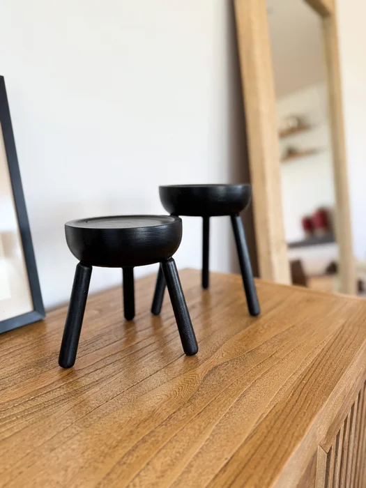 Dupla negra para estantería en madera en Negro - Decoración, Uruguay | Dreams On Time
