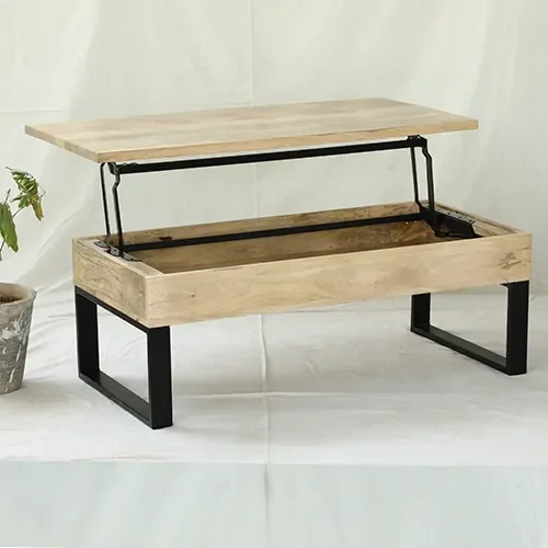 M-46 Ratona elevable en Madera natural - Mesas de living, Uruguay | Victoriana, vista 2
