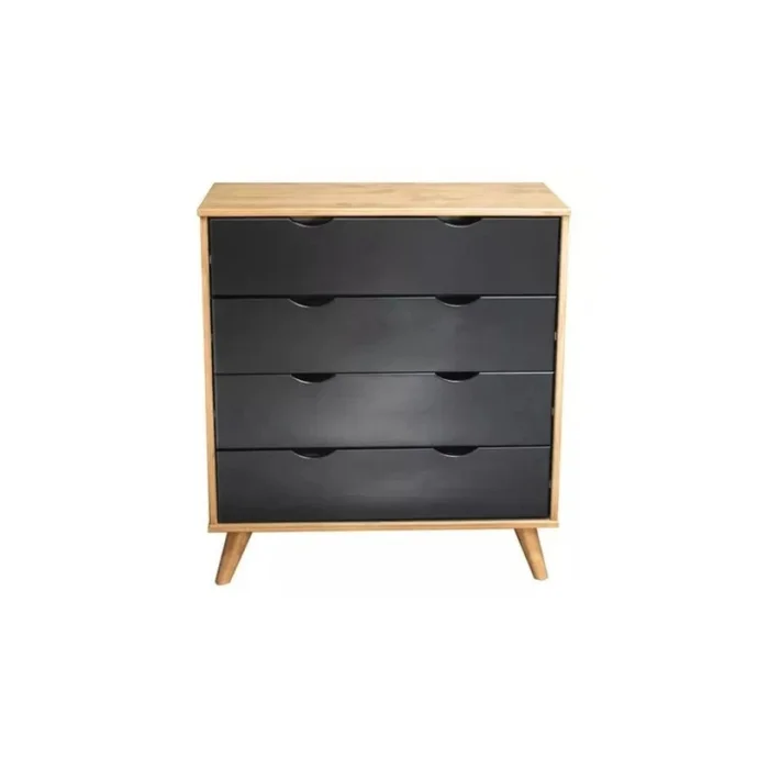 Comoda 4 Cajones - Línea Berlin - Negro en Negro - Cómodas, Uruguay | Ecowood, vista 2