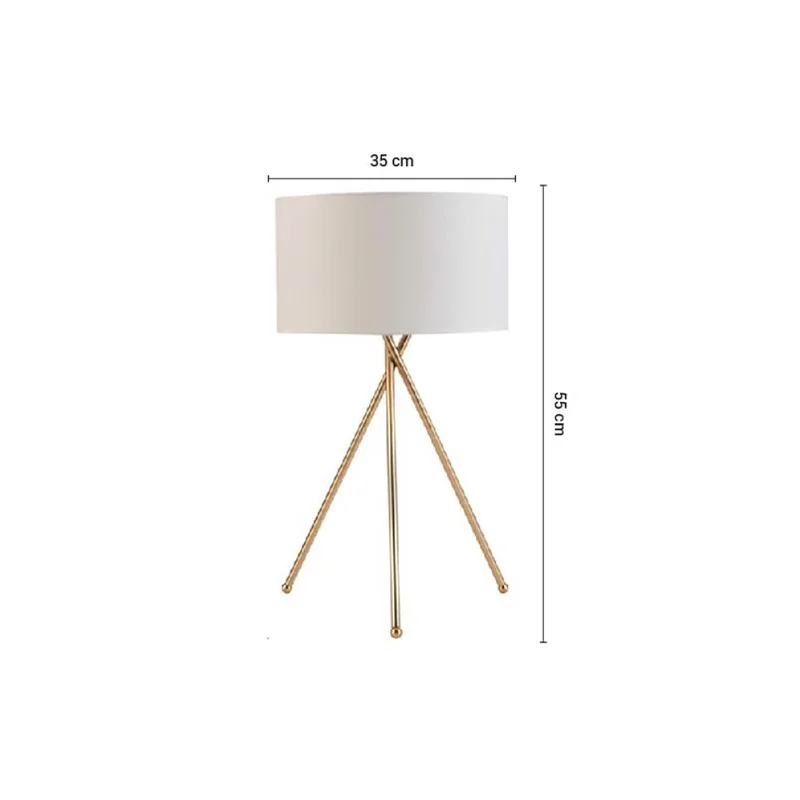 Lámpara de Mesa Oregón Dorado en Amarillo - Lámparas de mesa, Uruguay | Serlux, vista 5