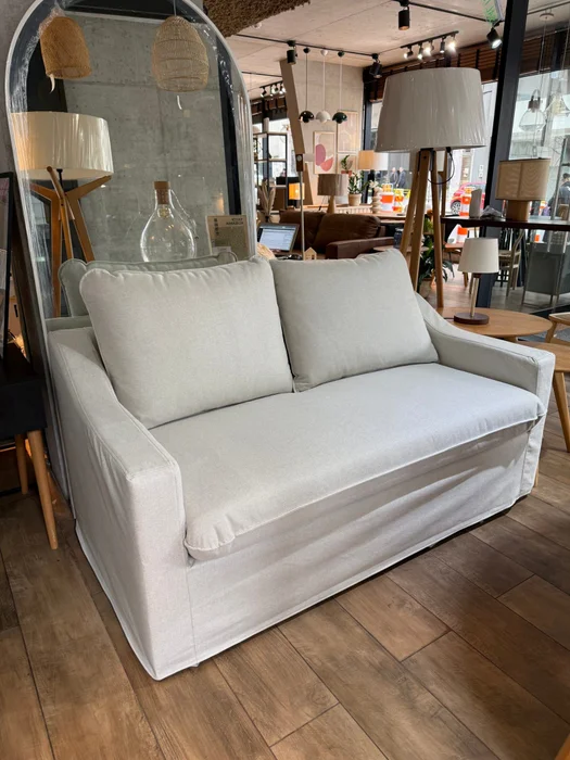 Sofá Manchester con Funda Desmontable 2 Cuerpos (160cm) – Crudo en Blanco - Sillones y sofás, Uruguay | Berna Home, vista 5