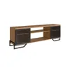 RACK 1 PUERTA INDUSTRIAL P&P - NEGRO/MIEL P1027-MEL - Muebles para TV, Uruguay | Rosas Hermanos, vista 1 de 3
