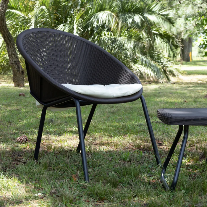 Juego de Jardín Milos - 2 butacas y mesa - Moka en Marrón - Muebles para el exterior, Uruguay | Nyr, vista 7
