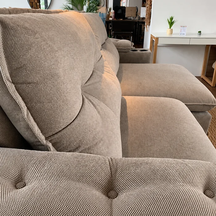 Sofa Zandon 260CM - Retractil/Reclinable en Lino Arena A085 - Sillones y sofás, Uruguay | Balton, vista 12