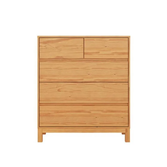 Cómoda 5 Cajones - Madera Maciza - Square en Madera natural - Cómodas, Uruguay | Rústico Hogar, vista 3
