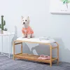 BANCO MADERA C/ASIENTO FORRADO 30x90x48CM NATURAL en Blanco - Butacas, banquetas y puffs, Uruguay | Koz, vista 3 de 3