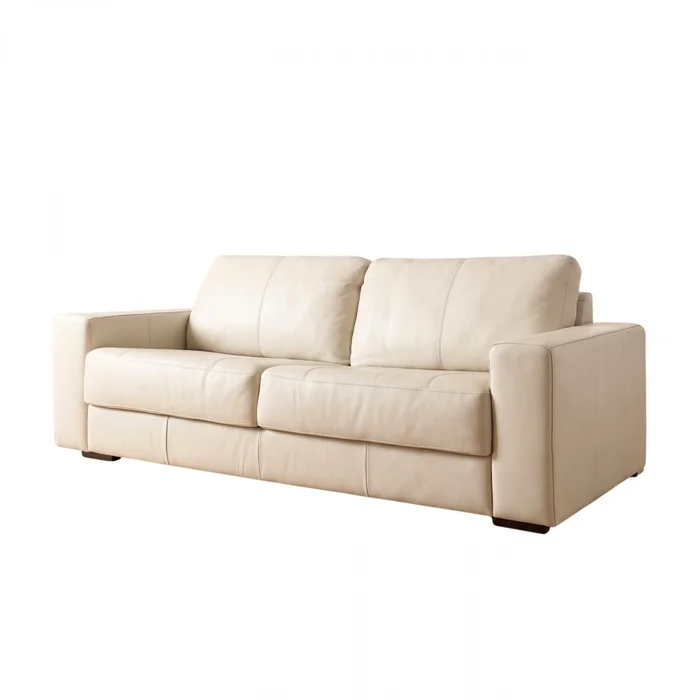 Sillón 3 cuerpos Como - 100% Cuero - Arena en Beige - Sillones y sofás, Uruguay | Rústico Hogar, vista 4