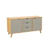 Aparador 2 Puertas 3 Cajones Gris - Línea Berlín en Gris - Muebles para TV, Uruguay | Ecowood, vista 3 de 5