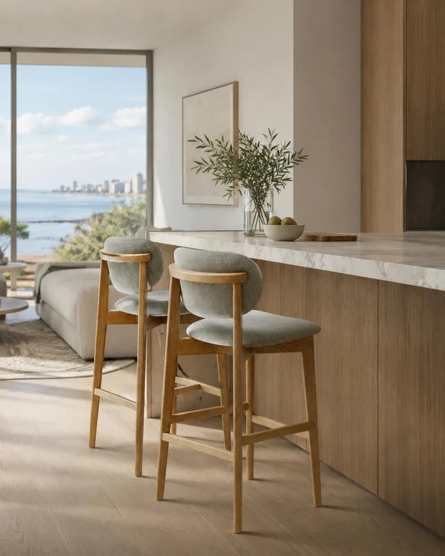 BANQUETA AXIS Miel y Gris claro T327C en Amarillo - Muebles, Uruguay | Indrana, vista 9
