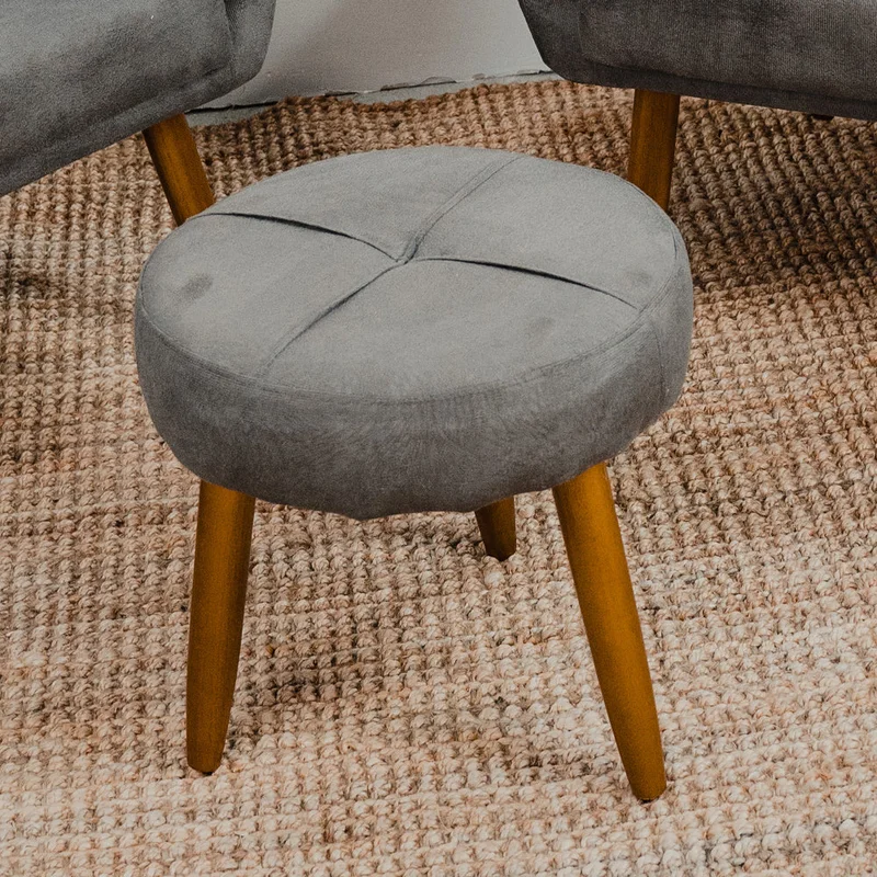 Kit 2 Poltrona + Puff Havana Gris en Beige - Sillones y sofás, Uruguay | Ecowood, vista 4