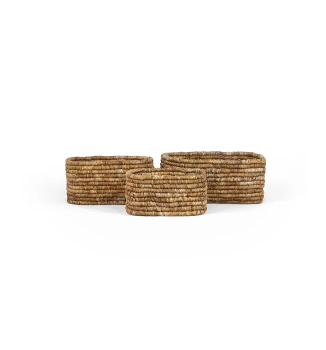 CANASTO RECTANGULAR BURUNDI NATURAL en Madera natural - Canastos, Uruguay | Masinfinito Casa